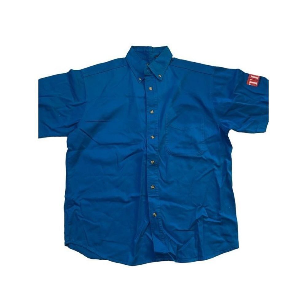 TLC TRADING SPACES BUTTON DOWN GRAPHIC SHIRT